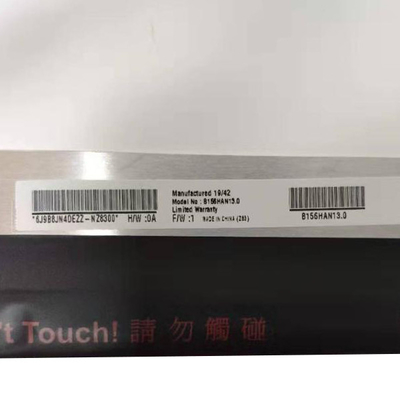 AUO نوار عمودی پانل LCD 15.6 اینچی B156HAN13.0 صفحه LCD 10 پین