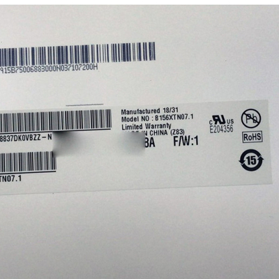 AUO نوار عمودی 15.6 اینچ LCD صفحه B156XTN07.1 صفحه LCD 30 پین