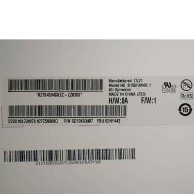 AUO نوار عمودی 15.6 اینچی LCD صفحه B156HAN06.1 HW0A 1920*1080 141PPI