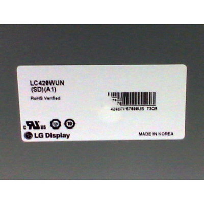 LC420WUN-SDA1 42 اینچ ال سی دی ویدئو دیوار به طور معمول سیاه و سفید انتقال دهنده