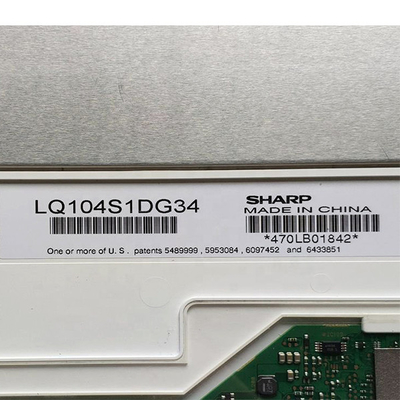 صفحه نمایش LCD 10.4 اینچی 800*600 96 PPI LQ104S1DG34 40 پین
