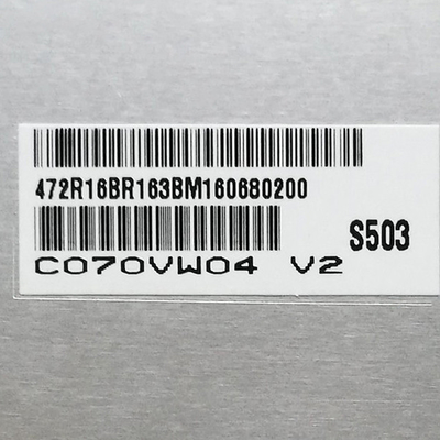 C070VW04 V2 صفحه نمایش اصلی 7.0 اینچ 800*480 133PPI برای AUO TFT LCD Screen