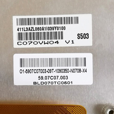 اندازه 7.0 اینچ اصلی در سهام C070VW04 V1 صفحه نمایش ال سی دی