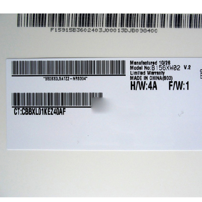 B156XW02 جدید V2 HW4A 15.6 اینچ با راننده LED صفحه نمایش LCD
