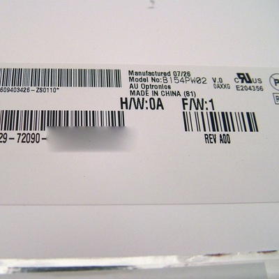 B154PW02 V0 اندازه 15.4 اینچ 1440*900 110PPI صفحه LCD