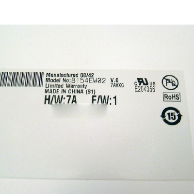 اندازه 15.4 اینچ 60Hz 262K a-Si TFT-LCD B154EW02 V6 پانل LCD