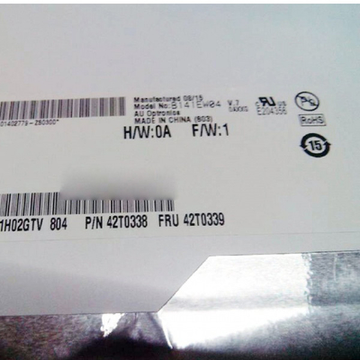 B141EW04 V7 14.1 اینچ 1280 * 800 صفحه نمایش LCD TFT-LCD