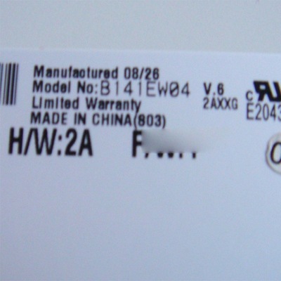B141EW04 V6 14.1 اینچ 1280*800 صفحه نمایش LCD TFT-LCD