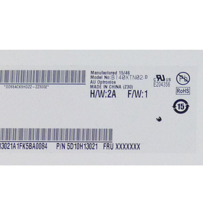 B140XTN02.D 14.0 اینچ 1366*768 صفحه نمایش TFT-LCD برای لپ تاپ