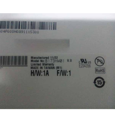 300 Cd/M² مانیتور LED لپ تاپ 17.3 اینچی B173HW01 V0 صفحه نمایش لپ تاپ