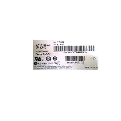قیمت خوب LP141WX3-TLA3 14.1 اینچ 1280*800 ماژول صفحه نمایش LCD آنلاین